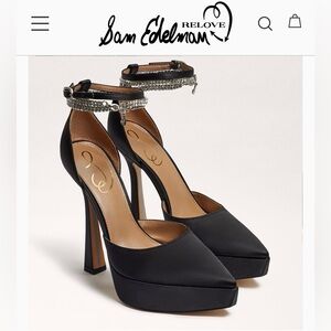 Sam Edelman Black Ankle Strap Heels